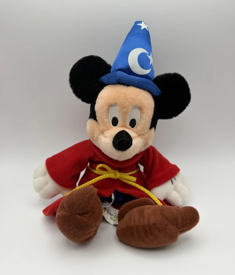 Walt Disney World Mickey Mouse Plush Wizard Fantasia Sorcerer Stuffed Animal Toy